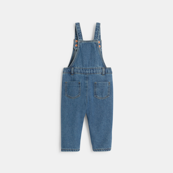 سالوبيت طويل من الدنيم باللون الأزرق للفتيات الصغيرات.